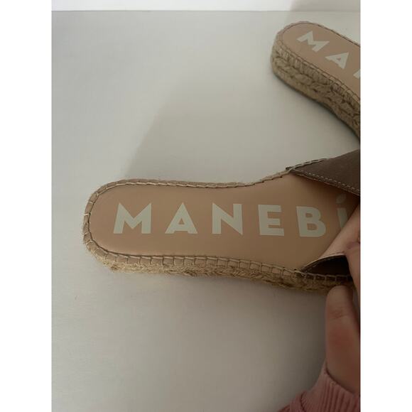 Manebi Women's Hamptons Double Sole Slides Sandal Slip-On Brown Size 40 (US 9) - Picture 3 of 13